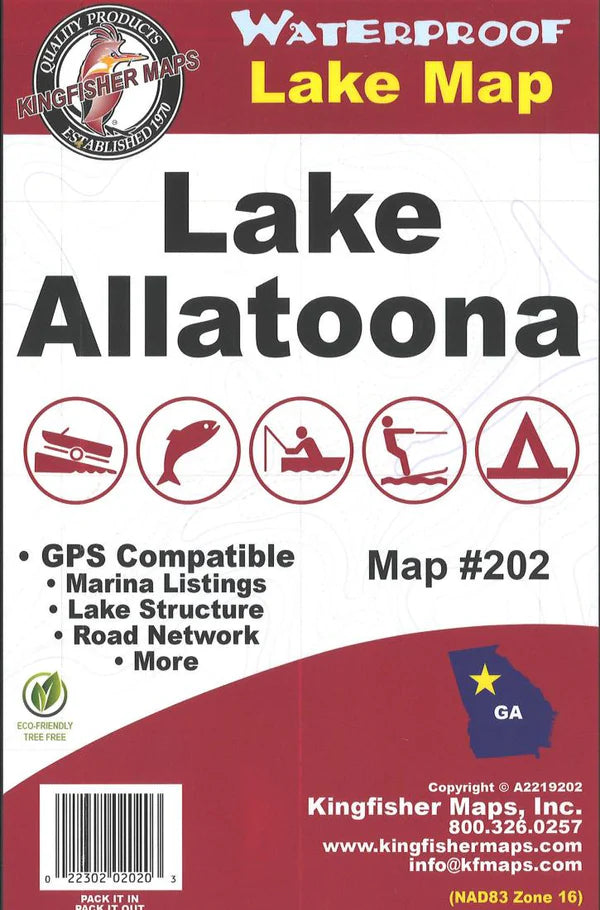 Lake Allatoona Fishing Map-202