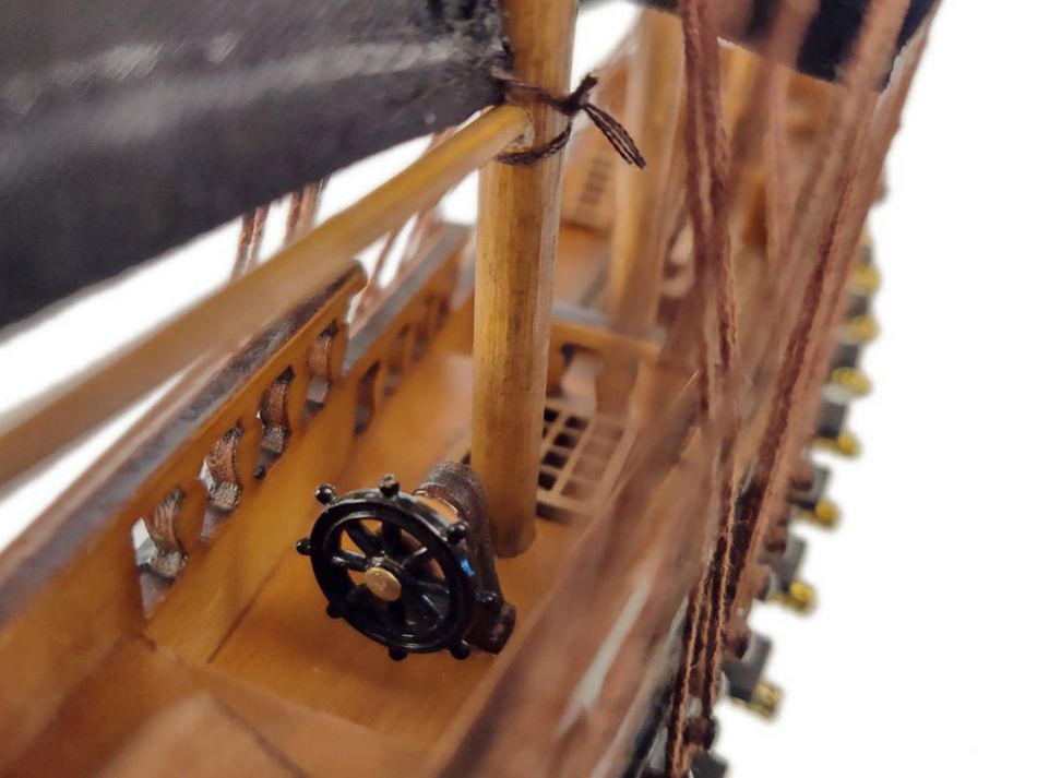 Wooden Black Pearl Black Sails Limited Model Pirate Ship 15"