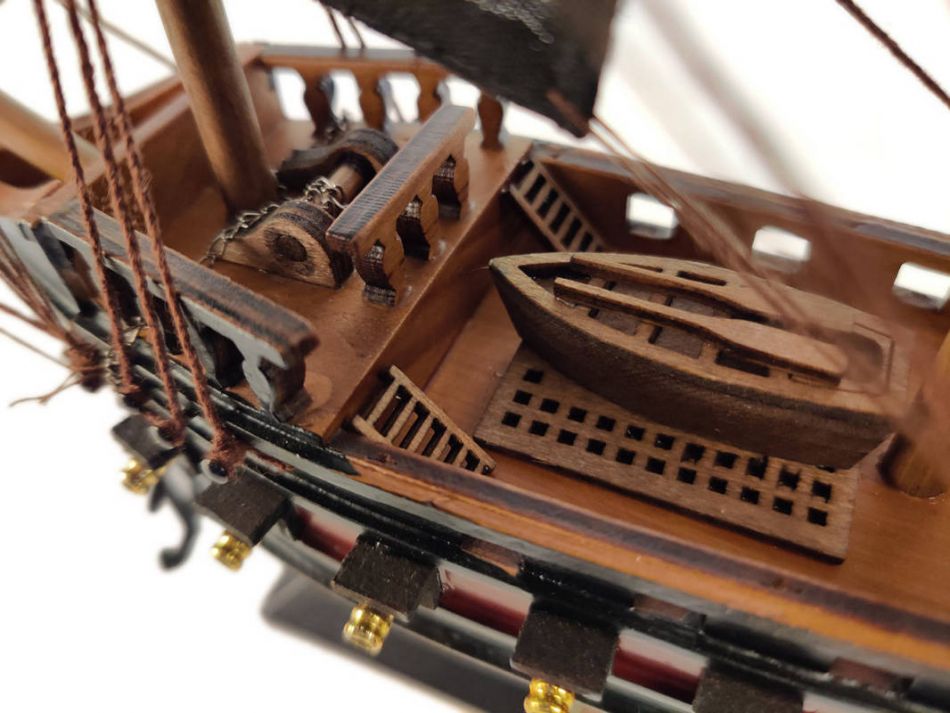 Wooden Captain Hook's Jolly Roger from Peter Pan Black Sails Limited Model Pirate Ship 15"