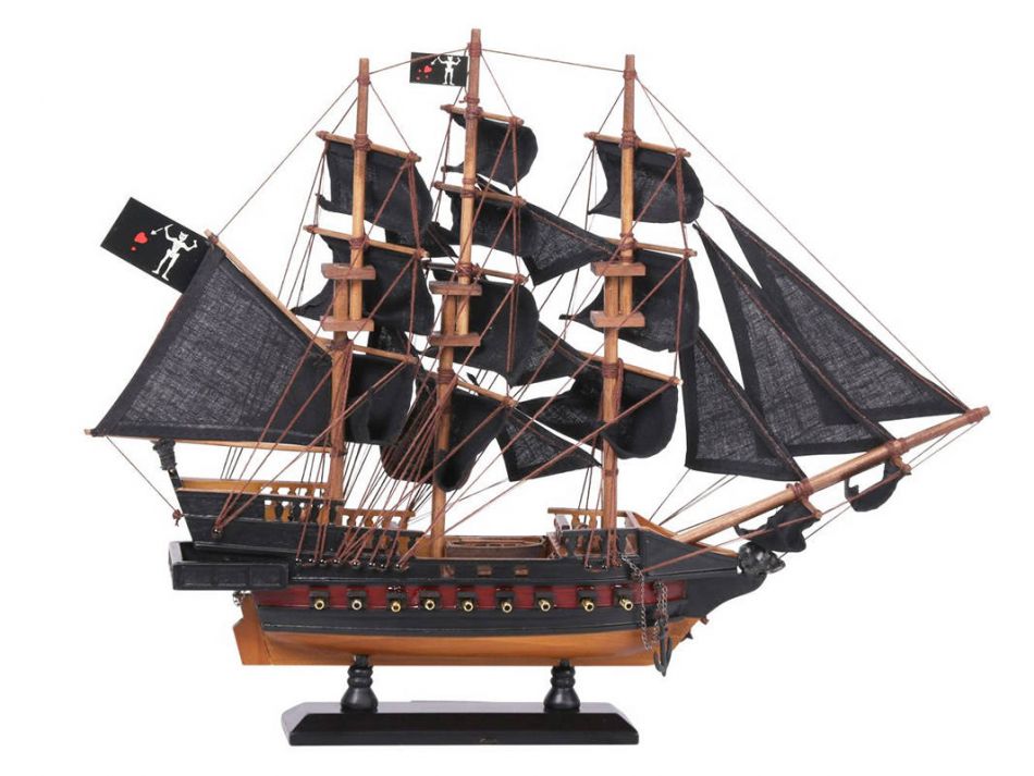 Wooden Blackbeard's Queen Anne's Revenge Black Sails Limited Model Pirate Ship 15"