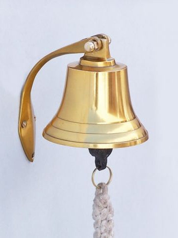Brass Plated Hanging Harbor Bell 4"