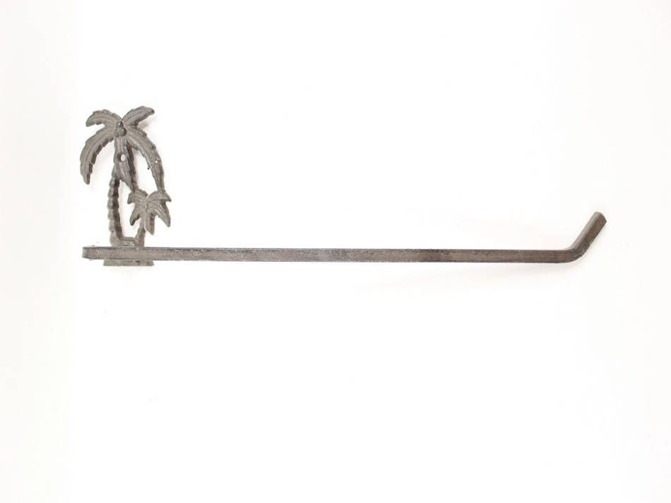 Cast Iron Palm Tree Wall Mounted Paper Towel Holder 17"