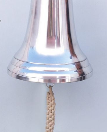 Chrome Hanging Ship's Bell 18"