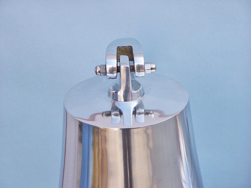 Chrome Hanging Ship's Bell 18"