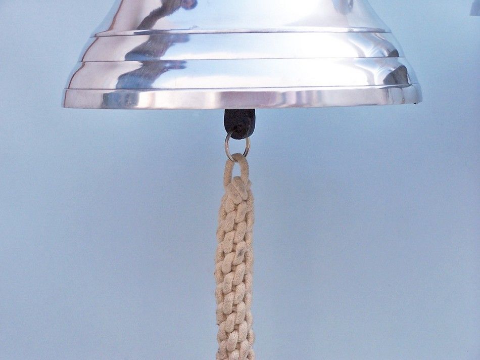 Chrome Hanging Ship's Bell 18"