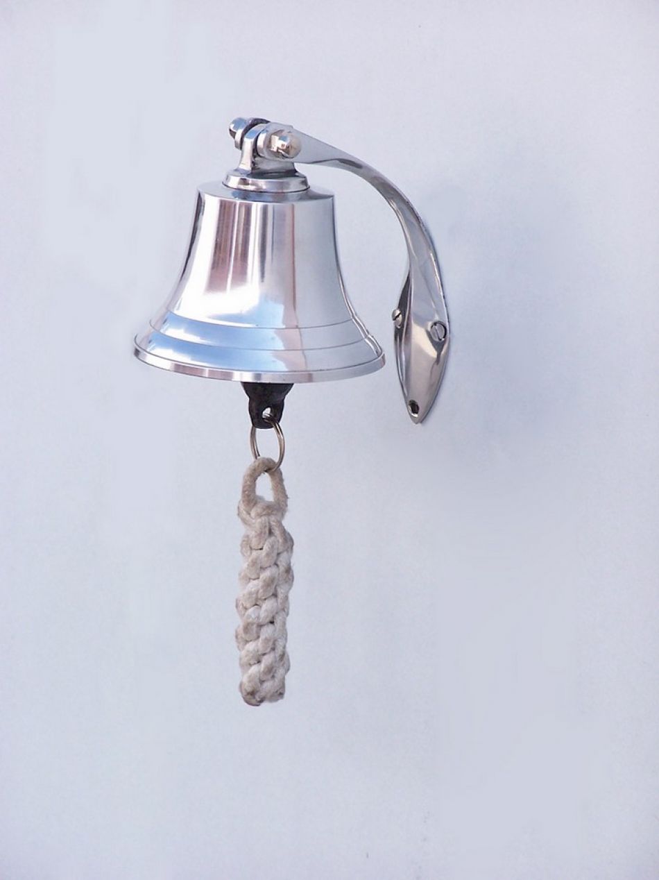 Chrome Hanging Harbor Bell 4"