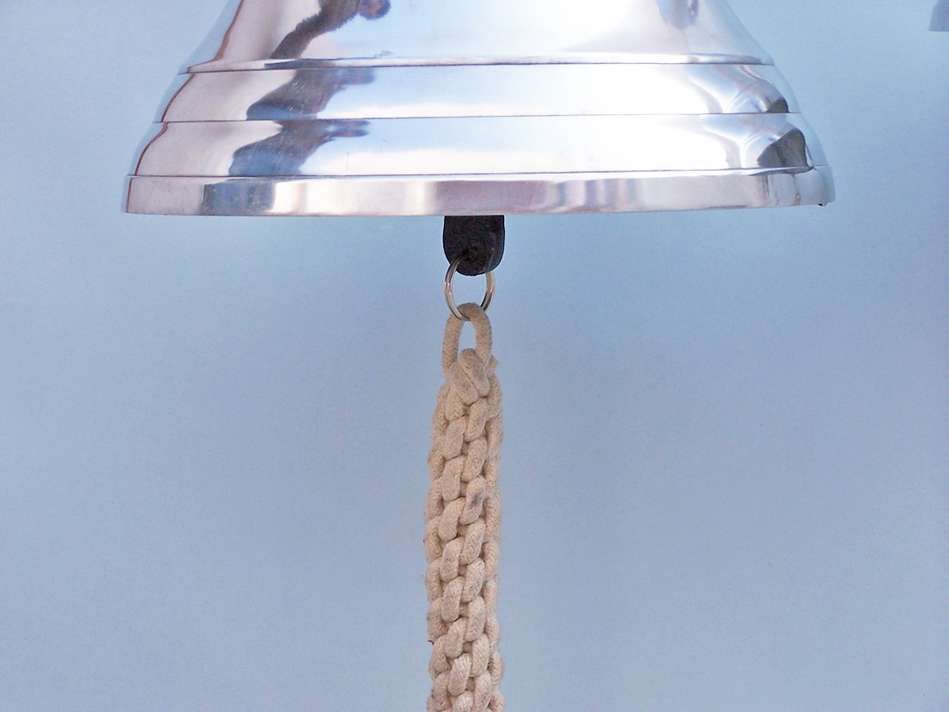 Chrome Hanging Ship's Bell 18"