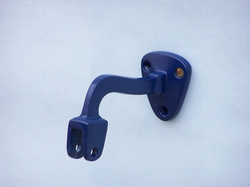 Solid Brass Hanging Ship's Bell 6" - Blue Powder Coated