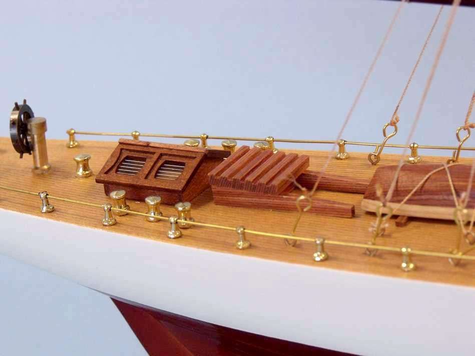 Wooden Columbia Limited Model Sailboat Decoration 35"