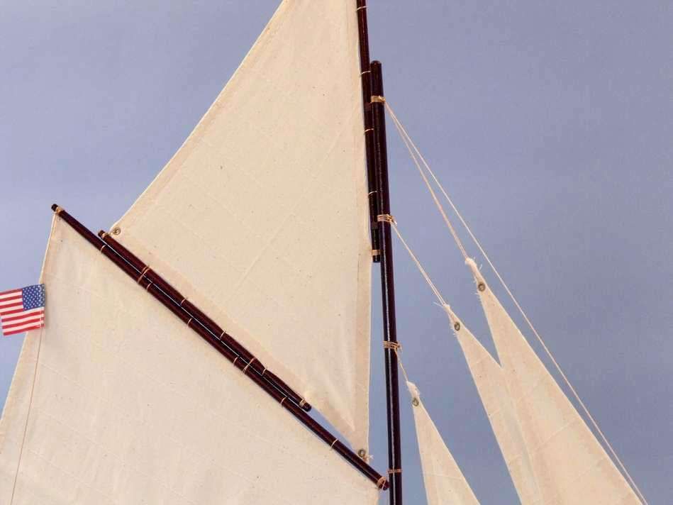 Wooden Columbia Limited Model Sailboat Decoration 35"