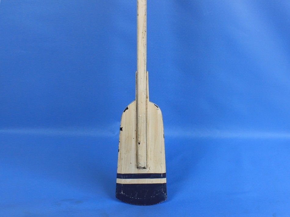 Wooden Rustic Stone Harbor Decorative Squared Rowing Boat Oar w/ Hooks 50"