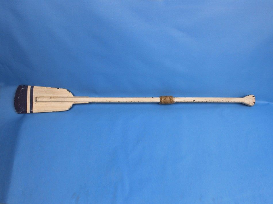 Wooden Rustic Stone Harbor Decorative Squared Rowing Boat Oar w/ Hooks 50"