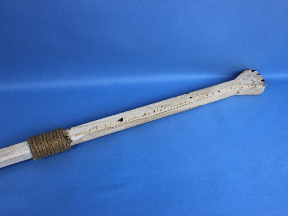 Wooden Rustic Stone Harbor Decorative Squared Rowing Boat Oar w/ Hooks 50"