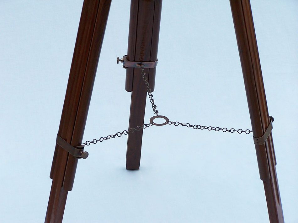 Floor Standing Antique Copper Galileo Telescope 65"