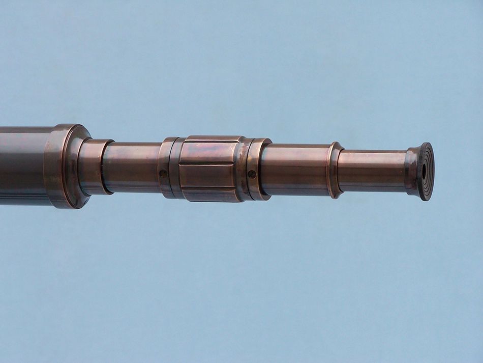 Floor Standing Antique Copper Galileo Telescope 65"