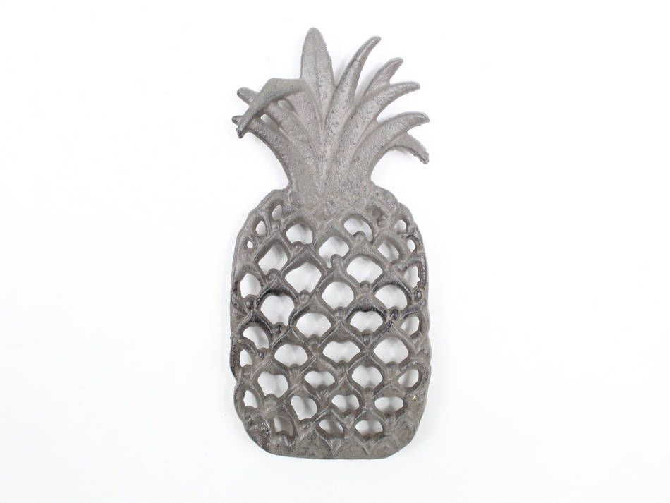 Cast Iron Pineapple Trivet 9"