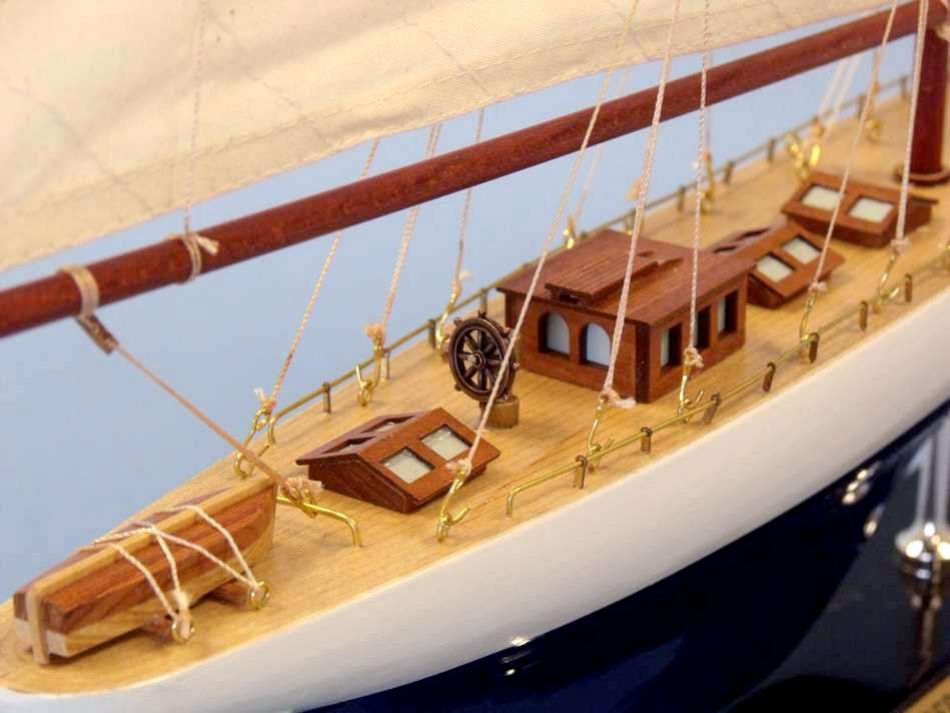 Wooden Defender Limited Model Sailboat 25"