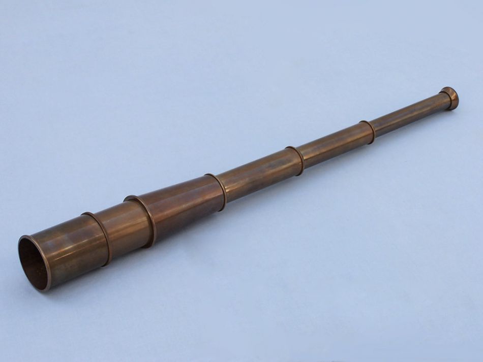 Deluxe Class Antique Brass Admiral's Spyglass Telescope 27"