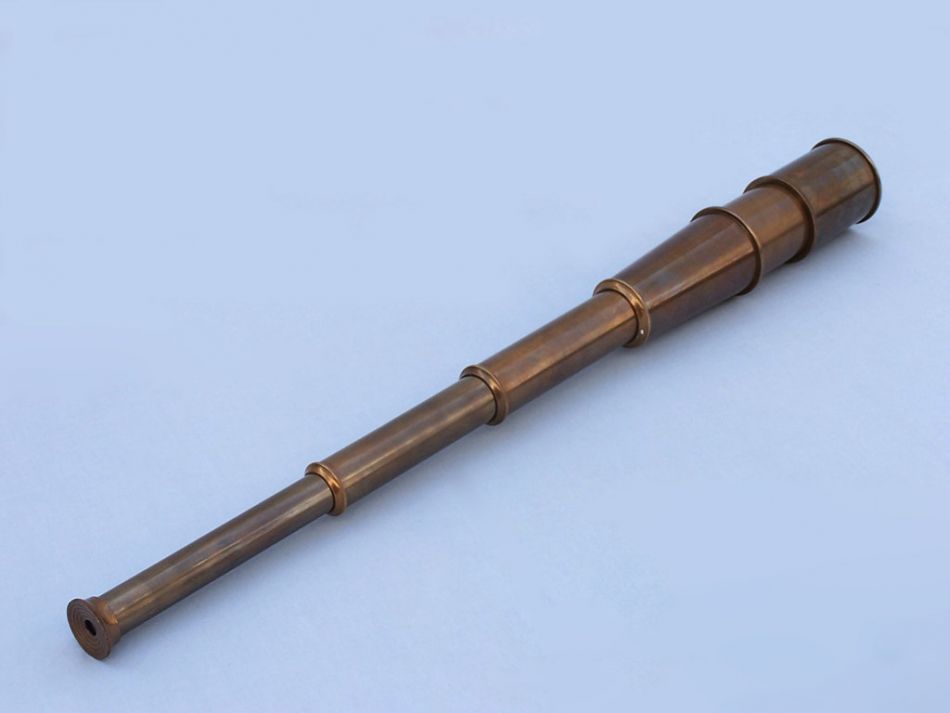 Deluxe Class Antique Brass Admiral's Spyglass Telescope 27"