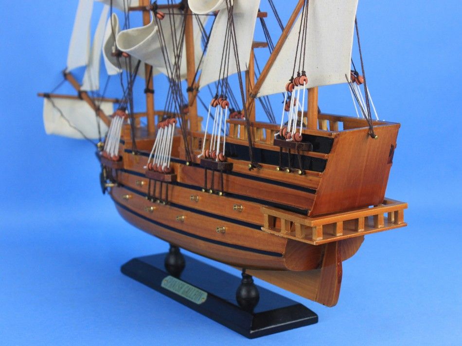 Wooden Spanish Galleon Tall Model Ship 20"