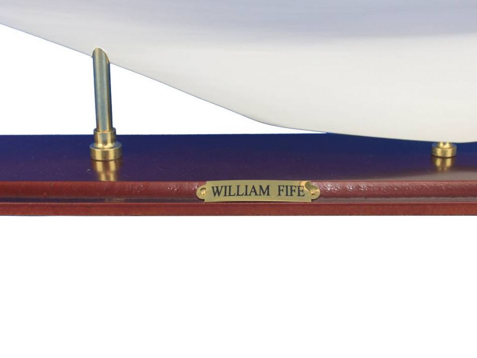 Wooden William Fife Model Sailboat Decoration 35"