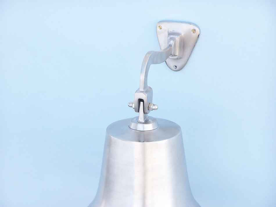Brushed Nickel Hanging Ship's Bell 15"