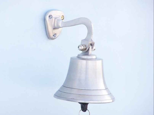 Brushed Nickel Hanging Ship's Bell 6"