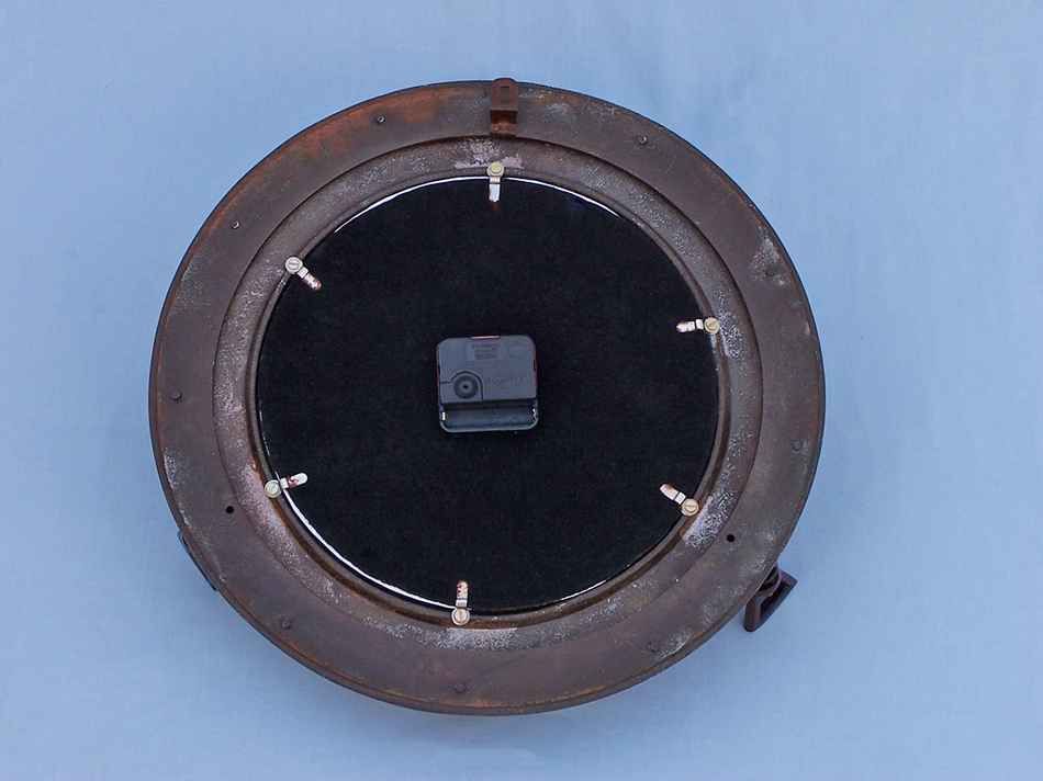 Antique Copper Decorative Ship Porthole Clock 17"