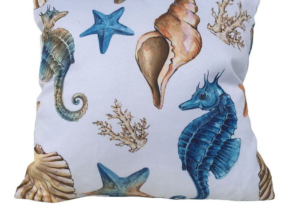 Decorative Coastal Coral Throw Pillow 16"