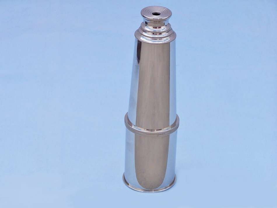 Deluxe Class Chrome Admiral's Spyglass Telescope 27" w/ Rosewood Box