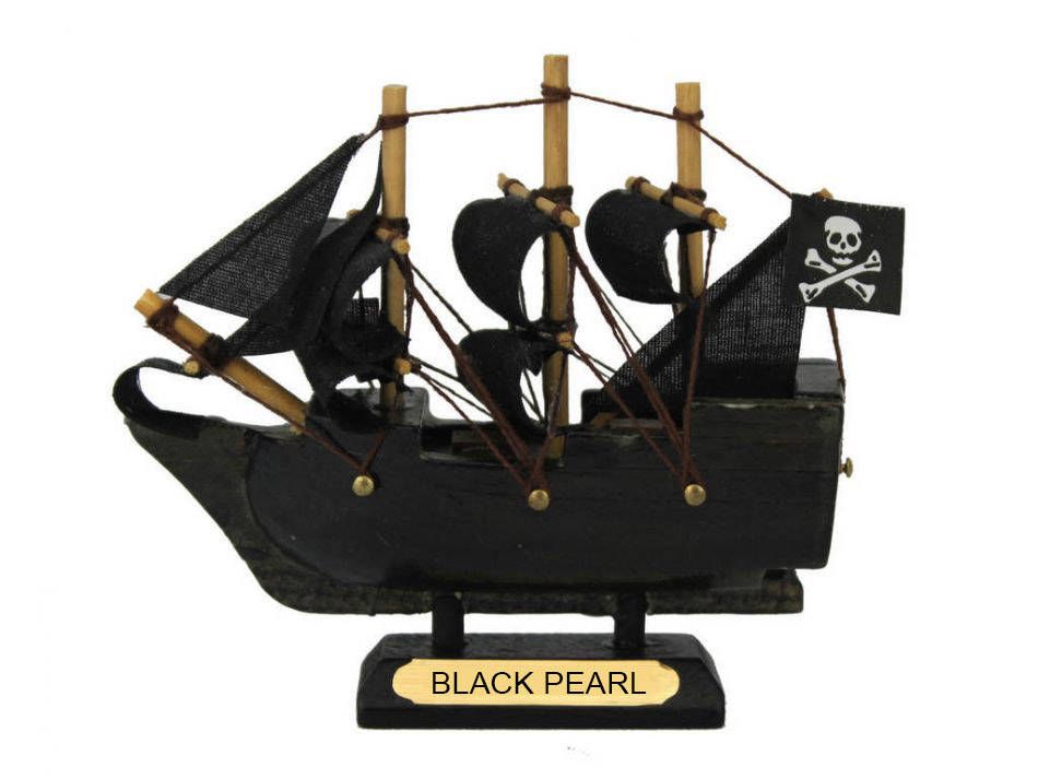 Black Pearl Pirates of the Caribbean Pirate Ship 4"
