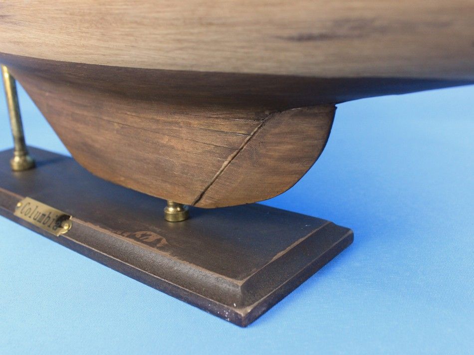 Wooden Rustic Columbia Model Sailboat Decoration Limited 30"