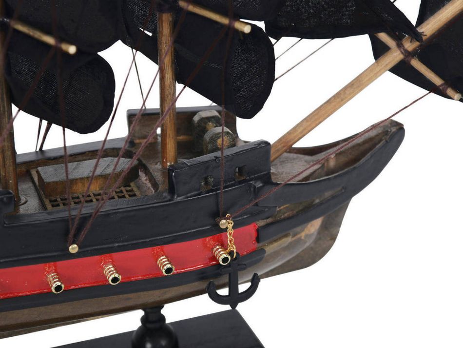 Wooden Captain Hooks Jolly Roger from Peter Pan Black Sails Limited Model Pirate Ship 12"