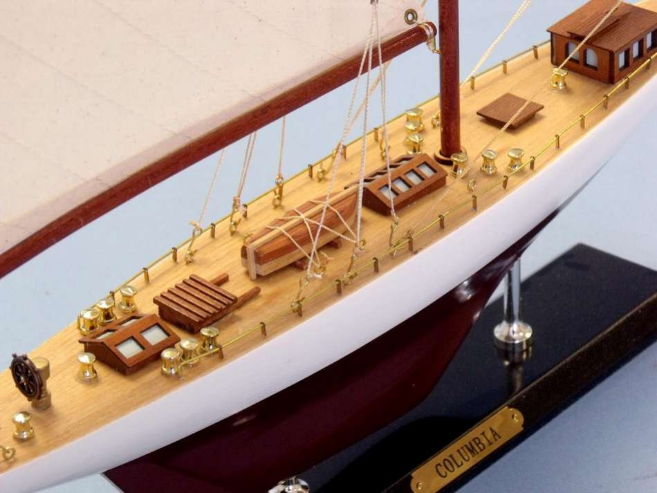 Wooden Columbia Limited Model Sailboat 25"