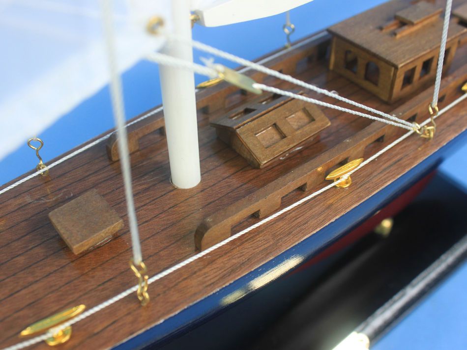 Wooden Endeavour Model Sailboat Decoration 35"