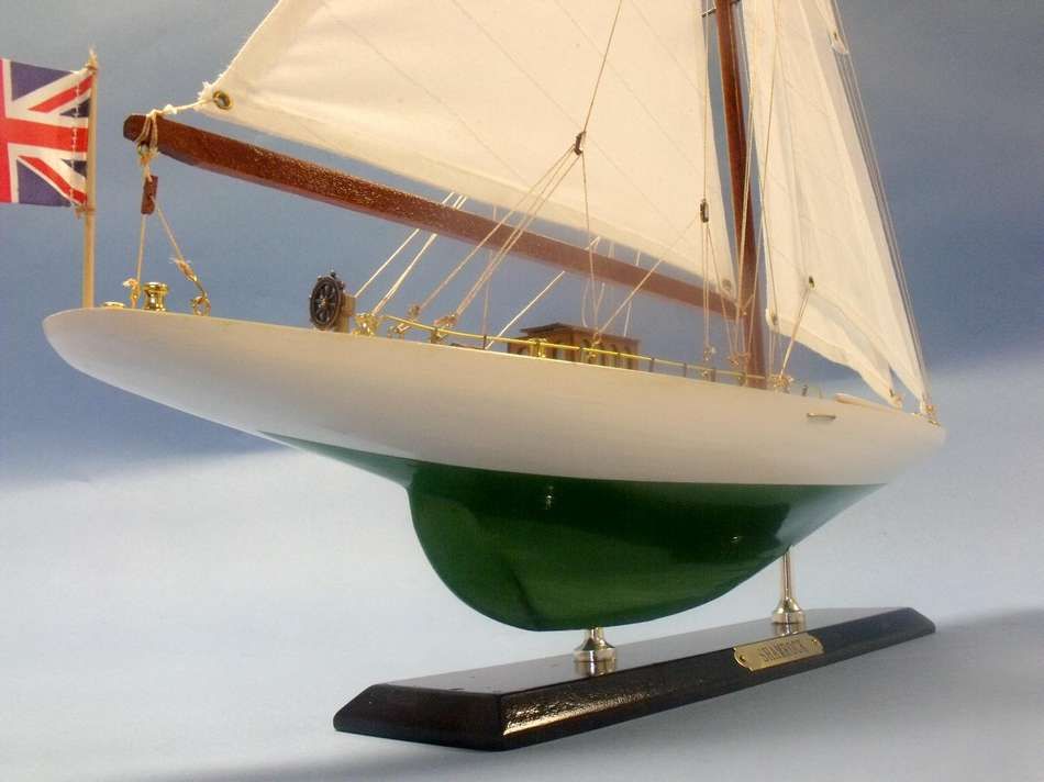 Wooden Shamrock Limited Model Sailboat 27"