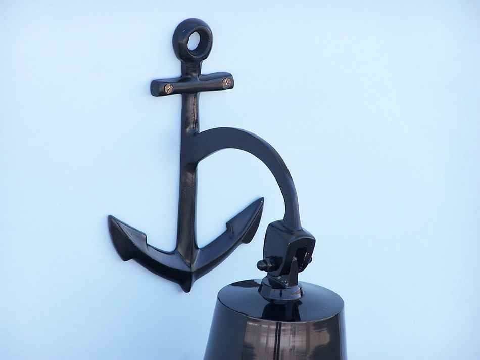Oil Rubbed Bronze Hanging Anchor Bell 12"
