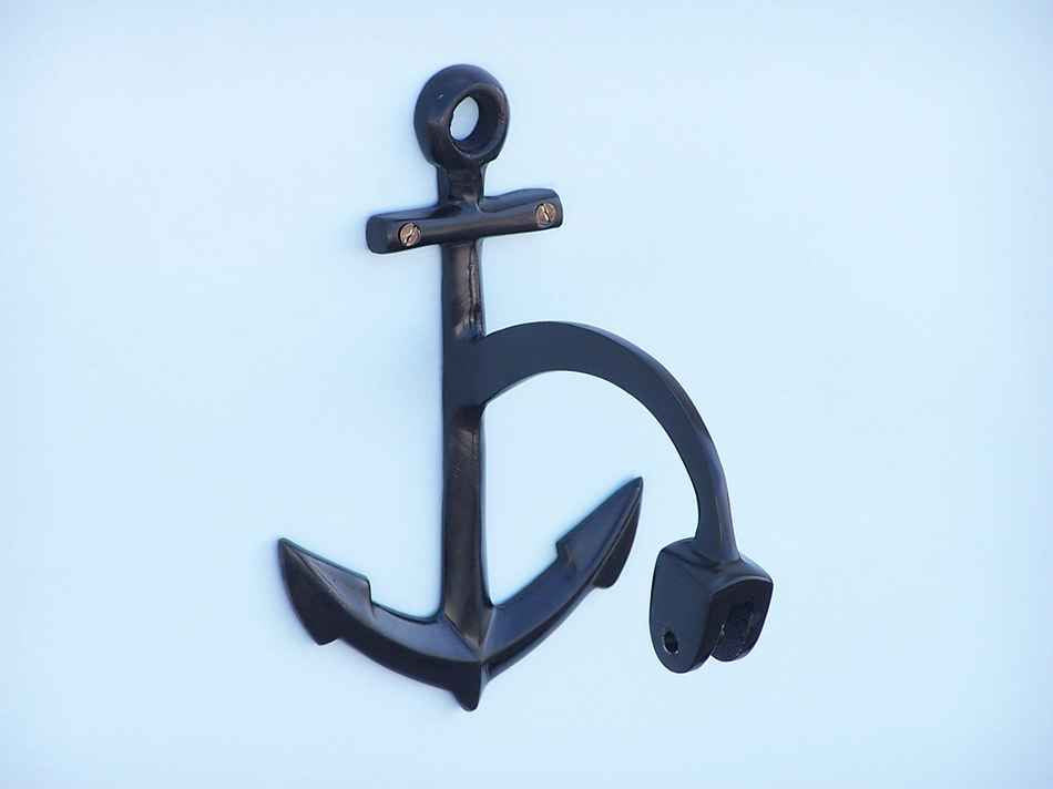 Oil Rubbed Bronze Hanging Anchor Bell 12"