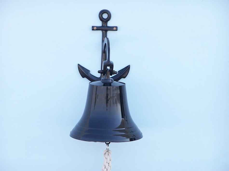 Oil Rubbed Bronze Hanging Anchor Bell 12"