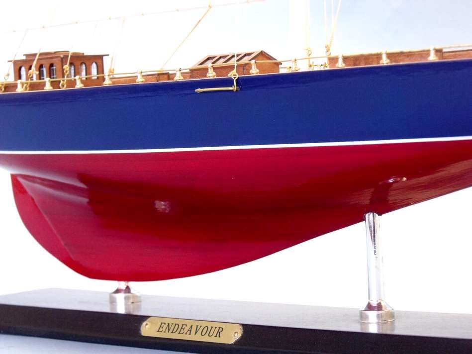 Wooden Endeavour Limited Model Sailboat Decoration 35"