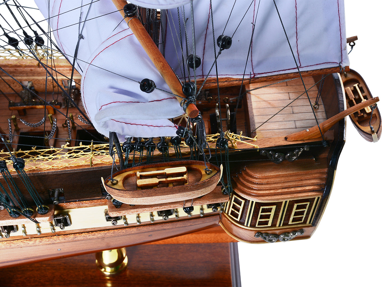 USS Constitution Model Tall Ship Downwind Full Sails
