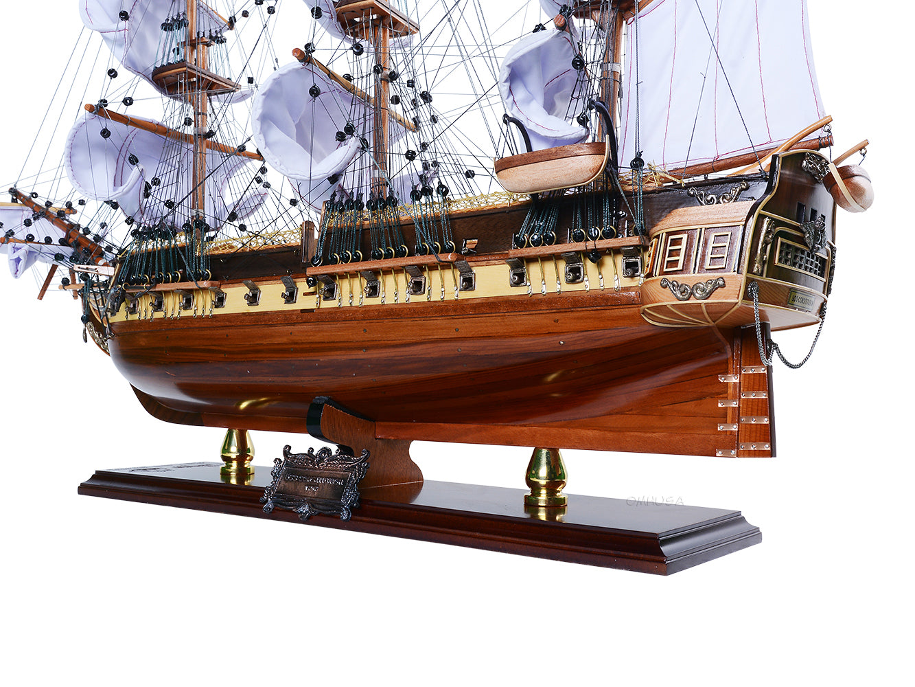 USS Constitution Model Tall Ship Downwind Full Sails