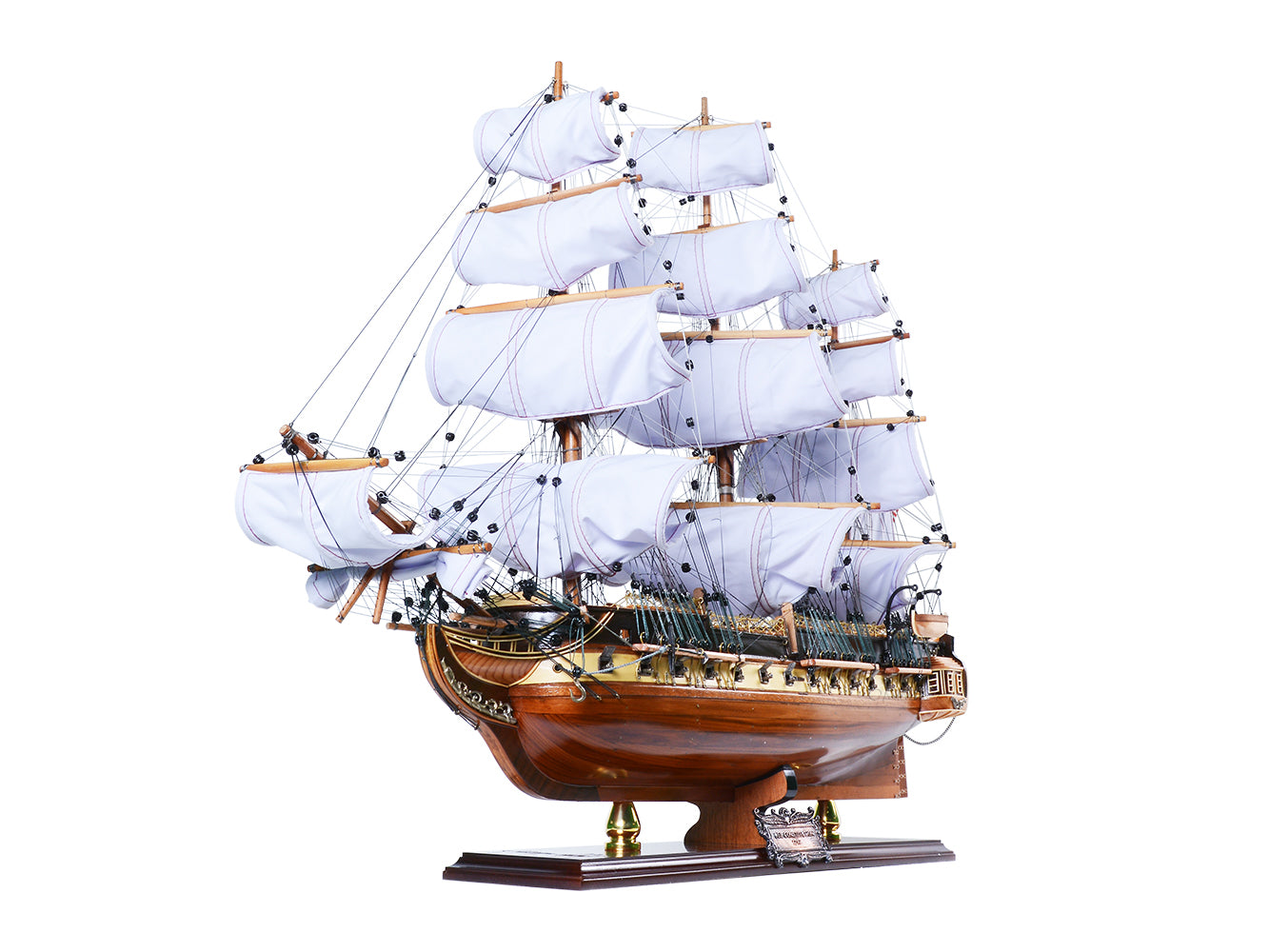 USS Constitution Model Tall Ship Downwind Full Sails
