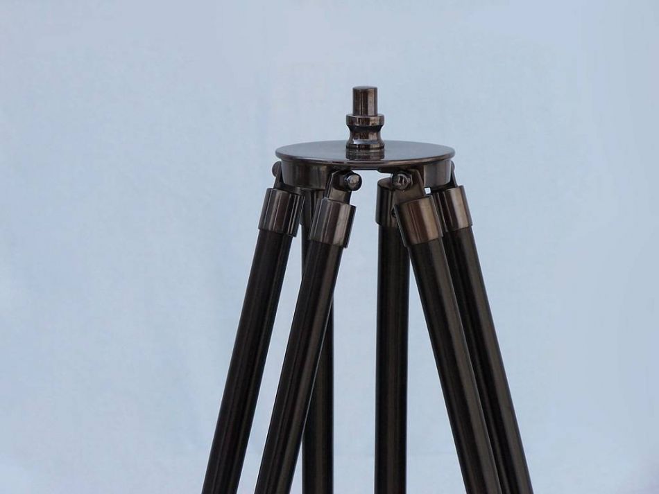 Admirals Floor Standing Oil Rubbed Bronze-White Leather with Black Stand Telescope 60"