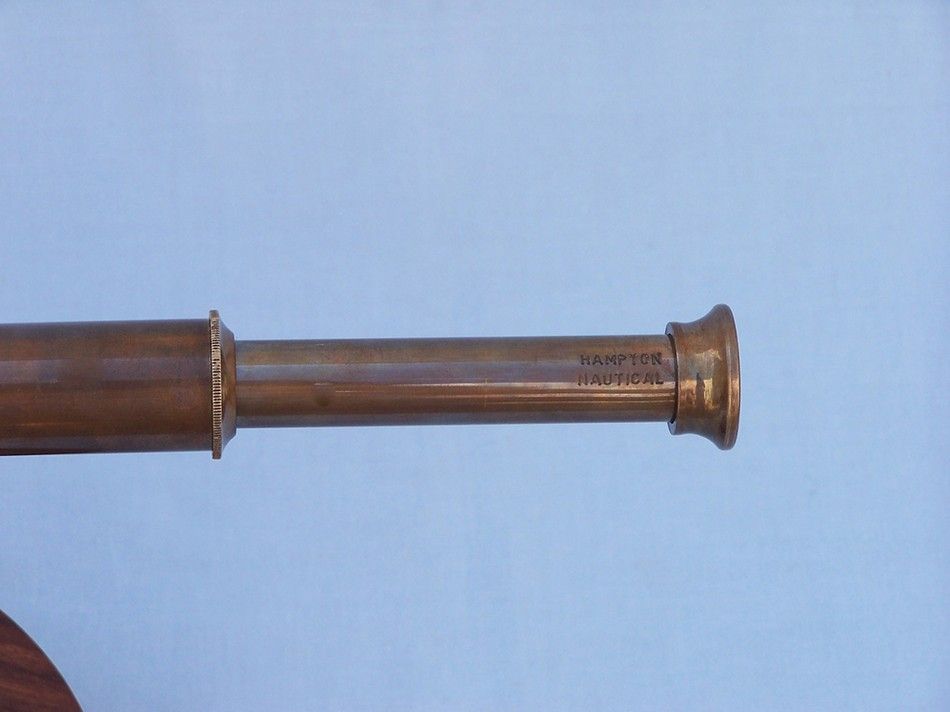 Antique Brass Alidade Compass 14"