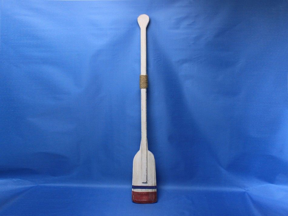 Wooden Bristol Decorative Squared Rowing Boat Oar with Hooks 50"