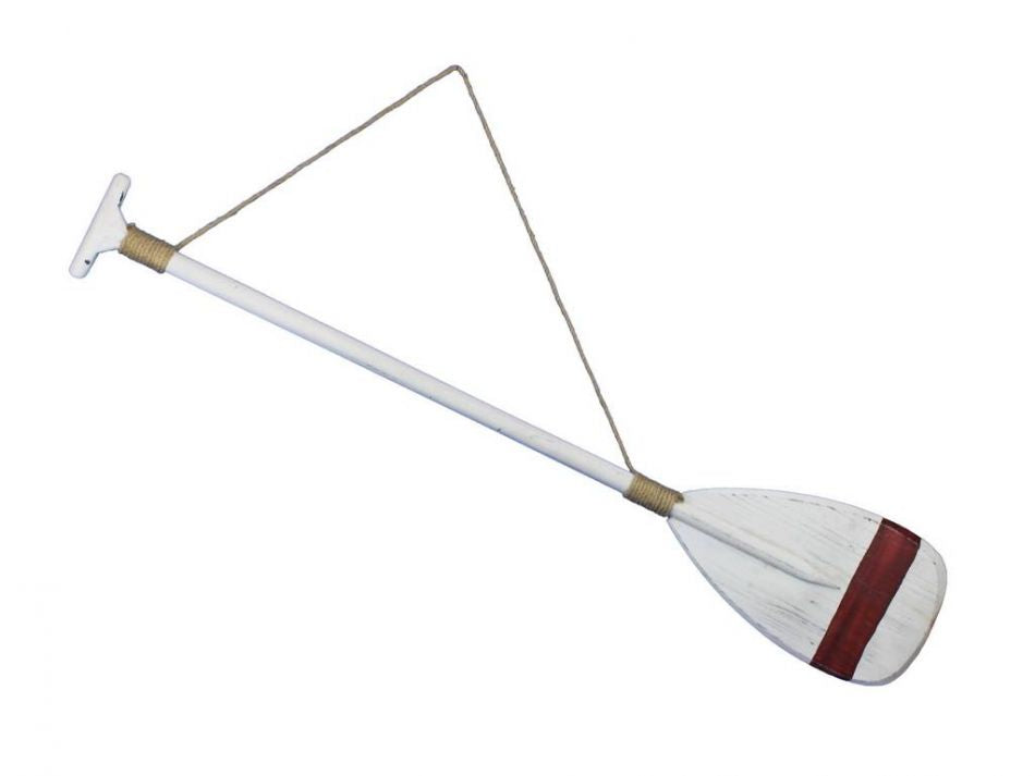Wooden Manhattan Beach Decorative Rowing Boat Paddle With Hooks 50"