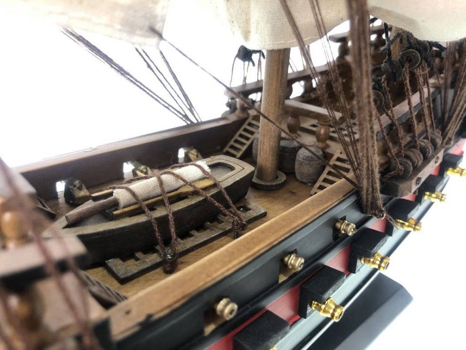 Wooden Captain Kidd's Adventure Galley White Sails Limited Model Pirate Ship 26"