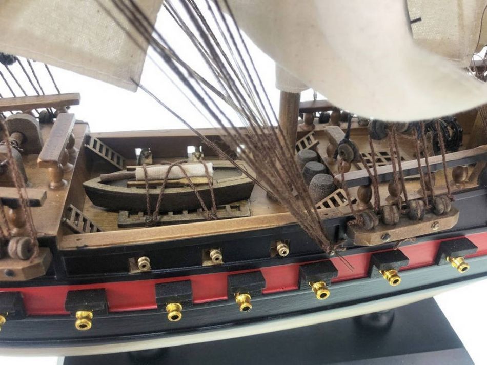 Wooden Captain Kidd's Adventure Galley White Sails Limited Model Pirate Ship 26"