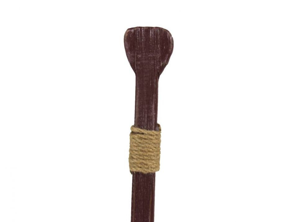 Wooden Rustic Hampshire Decorative Squared Boat Oar With Hooks 12"